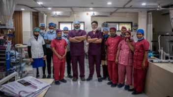 Dr Anuj Sarda with his professional team in Nagpur